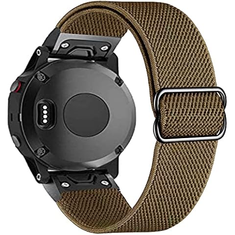 OTOPO Compatible with Fenix 6/Fenix 5/Fenix 7/EPIX 2 Bracelet for Men, Stretchy Adjustable Stylish Nylon Elastic Bracelet for Garmin Fenix 6 Pro/Sapphire, Fenix 5 Plus (Army Green) Cover
