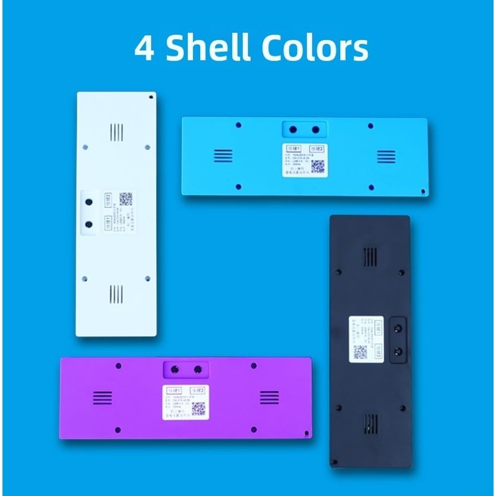 ReachMall Sveglia digitale con musica a LED per visualizzazione dello spettro, luce ritmica attivata dalla voce per camera da letto, orologio elettronico alimentato tramite USB, 21,8 cm (viola)