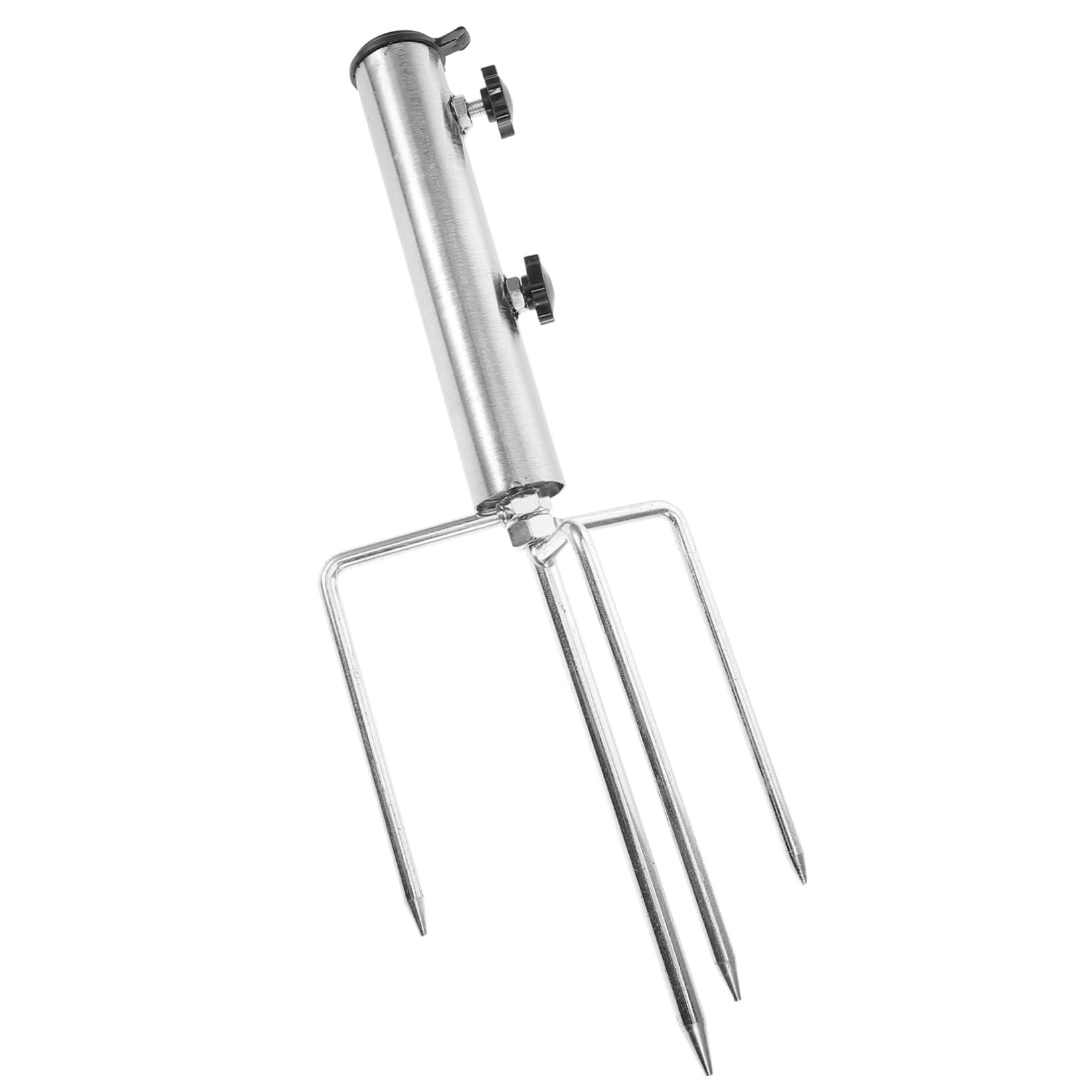 BRIGHTFUFU Umbrella Stand Outdoor Sturdy Ground Anchor for Beach Umbrella Holder on Grass Sand and Dirt Sturdy Iron Base Easy Assembly