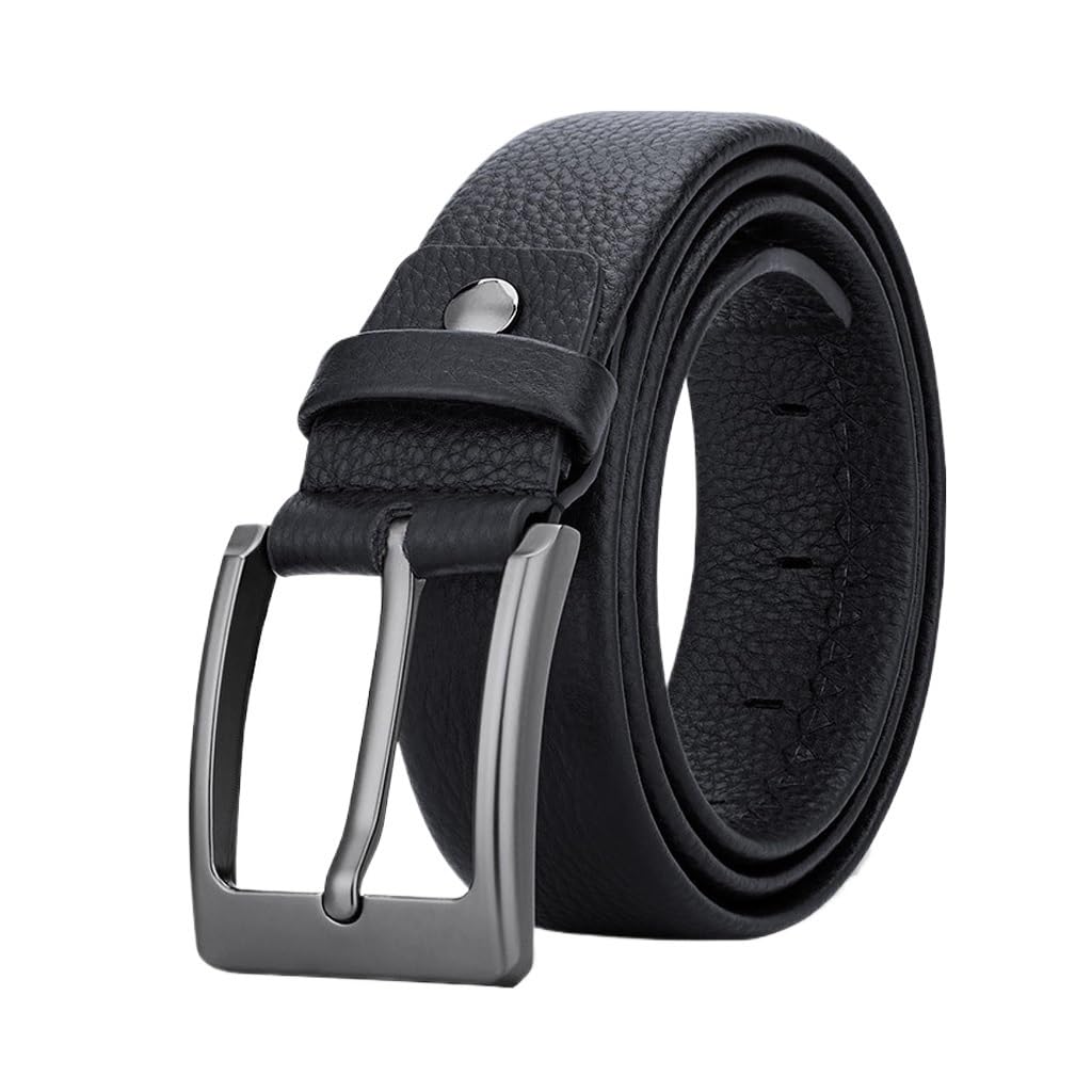 Mens Leather Belt Needle Buckle Top Layer Cowhide Casual
