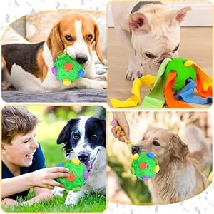 Dog Puzzle Toys Snuffle Ball Encourages Natural Foraging Skills,Slow Food Training to Relieve Boredom and Stimulating,Cloth Strip with Hidden Food Interactive Dog Toys for Small Medium Dogs Dog Puzzle Toys Snuffle Ball Encourages Natural Foraging Skills,Slow Food Training to Relieve Boredom and Stimulating,Cloth Strip with Hidden Food Interactive Dog Toys for Small Medium Dogs