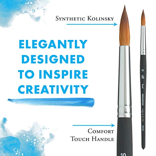 Image of Princeton Aqua Elite Round Brush, Synthetic, Short Handle, Size 10, 1 Count