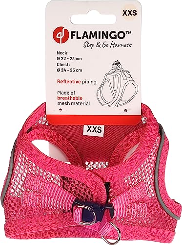Flamingo Dog Harness Step&Go Bento Pink XXS 22-23cm 24-25cm - Image 2