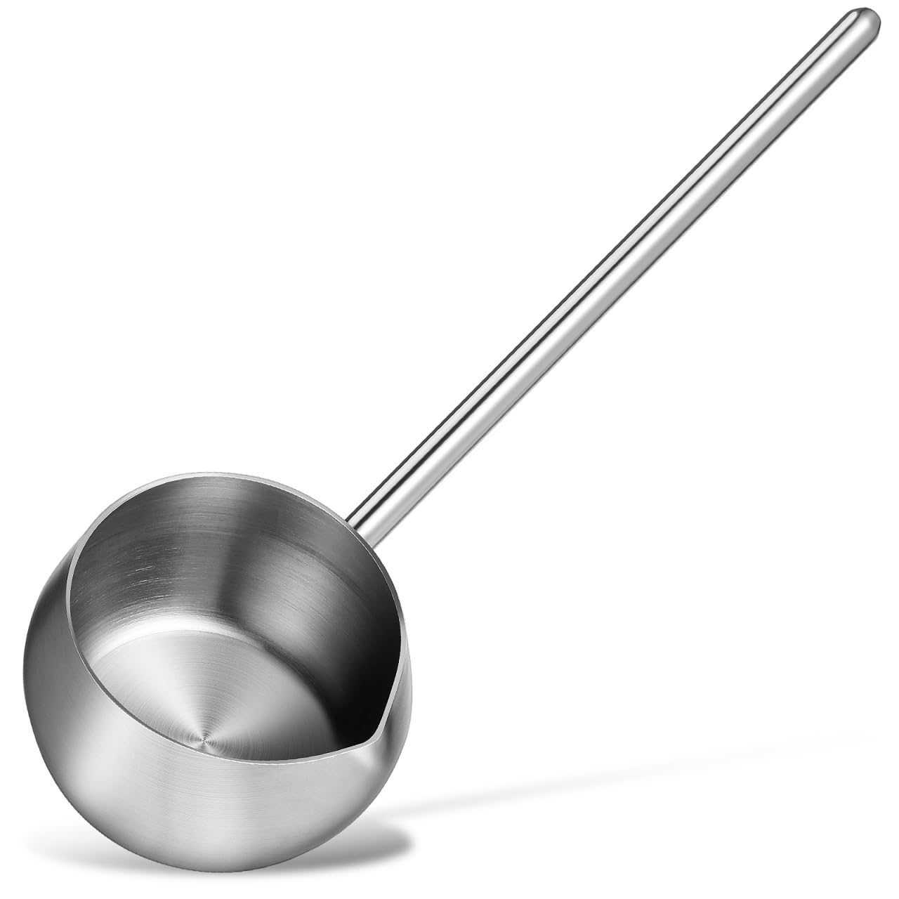 Concha de sopa de aço inoxidável com bico de despejar concha de água de longo concha de