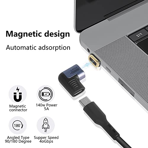 GELRHONR Adattatore magnetico USB C ad angolo