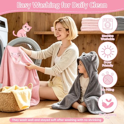 Image of Hooded Baby Towels 2 Pack, Baby Bath Towels for Newborns Essential