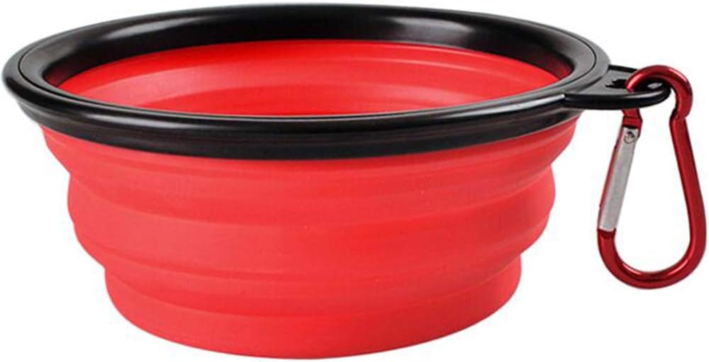 Vabogu Travel Pet Bowl, Large-34 oz, Red