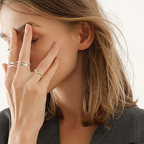 Milacolato 12 Pezzi Anelli Donna Set, Regolabili