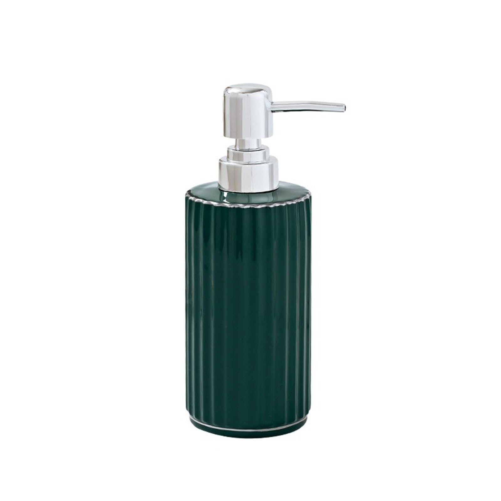 ZTHYSHOZ Soap Dispenser Ceramic Silver-edged Soap Dispenser For Bathroom And Kitchen Great For Lotions, Essential Oil, Liquid Soaps(Green)