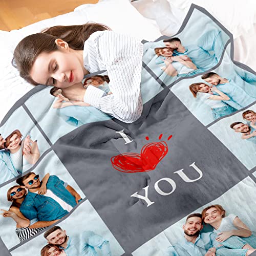Juantao Custom Blanket With Photo Picture Personalized Happy Birthday Gifts For Women Men Dad Mom Wife Husband Grandma Grandpa Sister Daughter Son Best Friend #TOP3