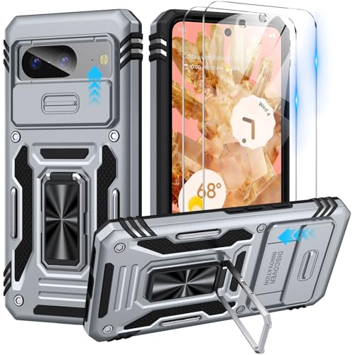 Coque Google Pixel 8 résistante aux chocs avec béquille et verre de protection