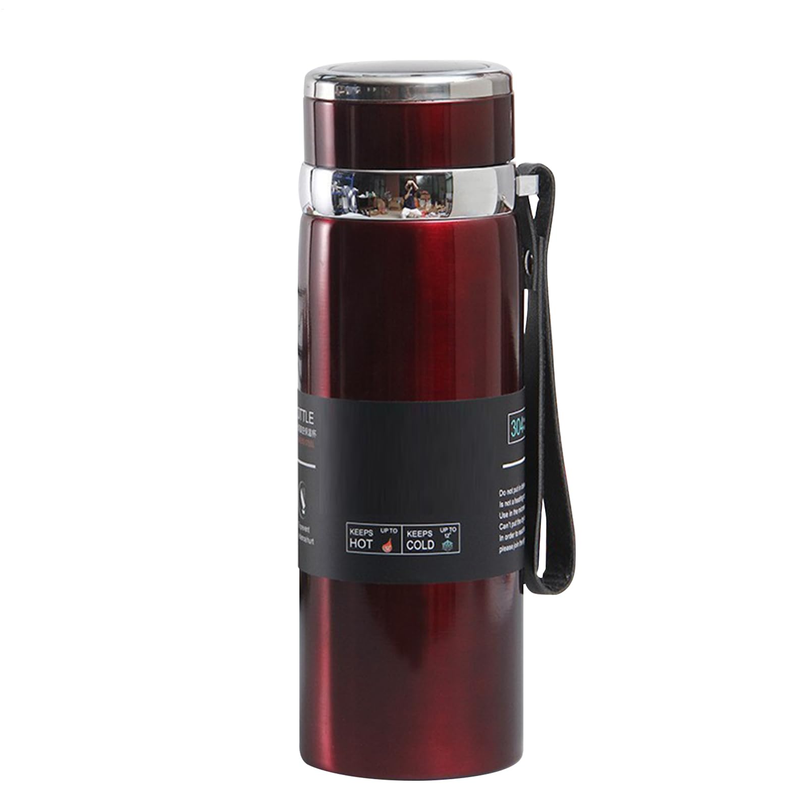 Water Bottle Stainless Steel Travel Cup Leak-Proof Vacuum Insulated Bottle with Strap for Kids Adults 9 84X3 54X3