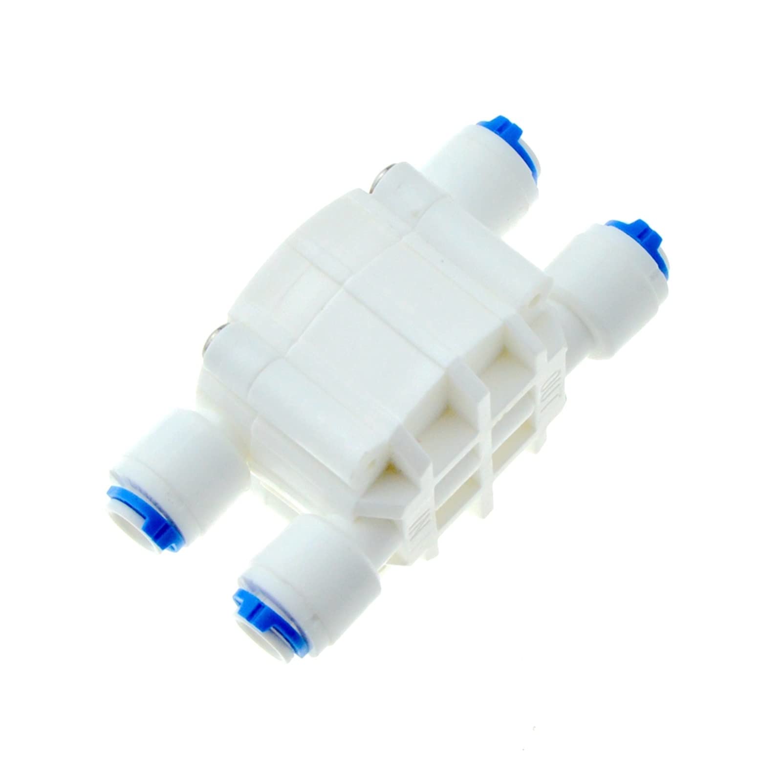 FIDEMM Válvula de ósmosis inversa de 4 vías 1/4 quot; Manguera OD de conexión rápida, válvula de diafragma for purificador de Agua, dispensador de Agua Pura, 1 Uds.