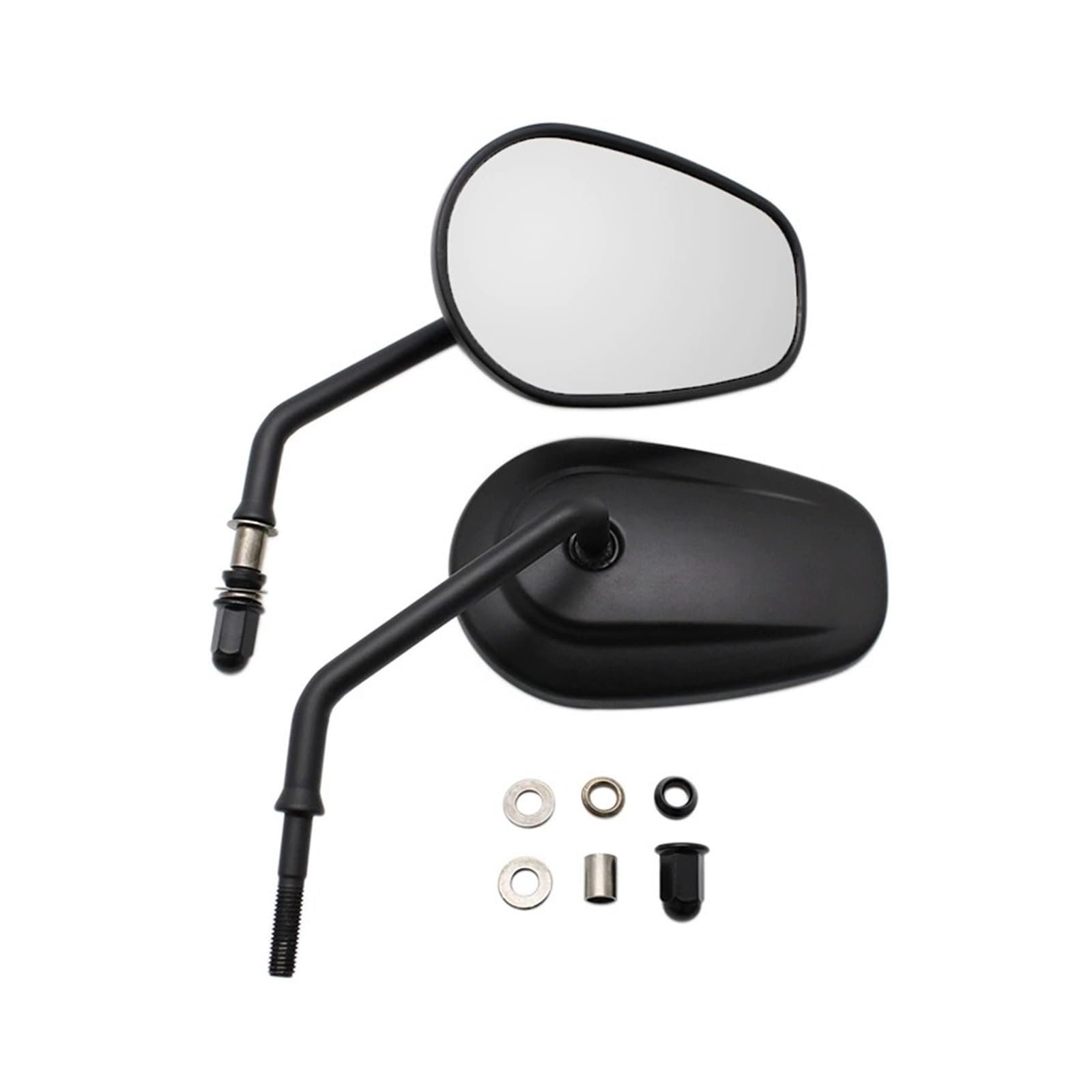 Specchietto Retrovisore Moto In Lega Di Alluminio Per Ha&rley Davidson Street Sportster 883 Softail, Specchietto Laterale Cromato Nero Specchietti