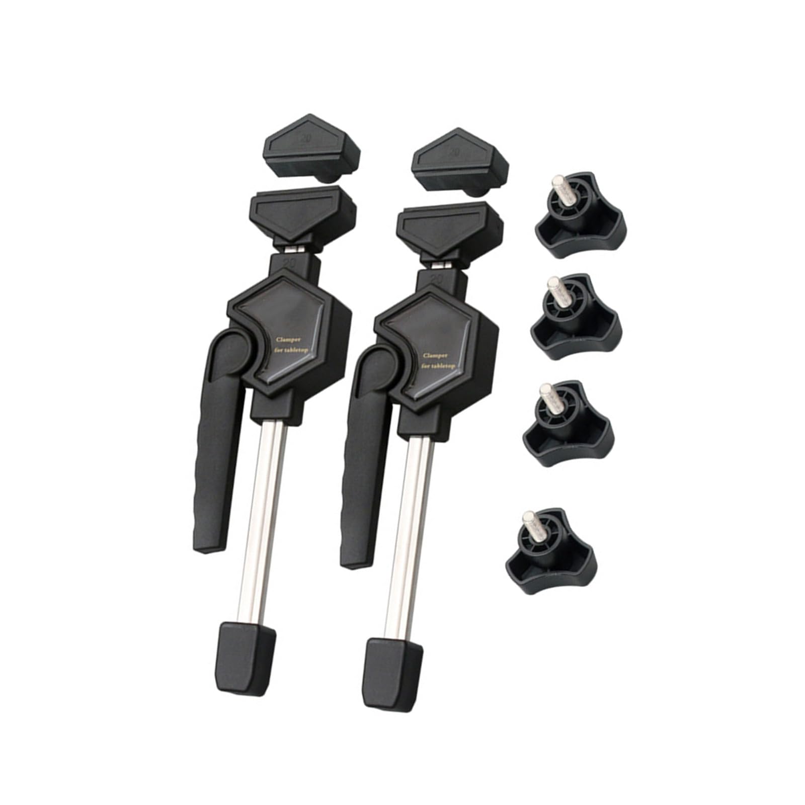 Kaccde Expert Woodworking Fast Clamp Set For 19Mm 20Mm Dog Holes In Workbench Adjustable Wood Clamp