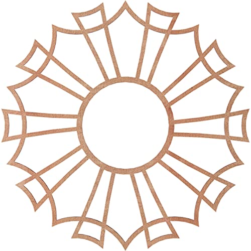 Image of Ekena Millwork 26 inchOD x 9 1 /8 inchID x 1 /4 inchT Augustus Wood Fretwork Pierced Ceiling Medallion, Cherry