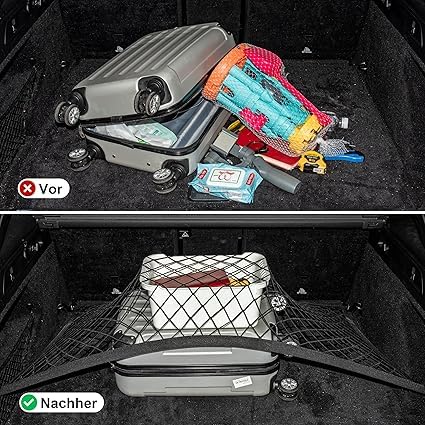 Rete Bagagliaio per Auto per Jeep Compass (2018+), Rete Portabagagli Organizer per Auto Elastico, Rete Portaoggetti per Auto Bagagliaio, Auto Accessori