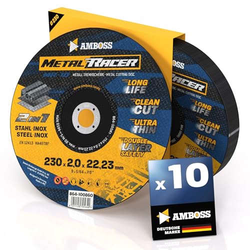 Disque a tronconner 230 metal pour éliminer les bavures de coupe sur acier et inox