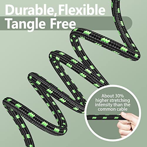 Image of 10FT 2 Pack Instrument Cable - Electric Guitar & Bass Guitar Cable with Right Angle 1 /4 Inch Connectors, Green and Red