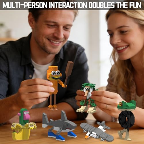 Myth Qholve Italian Brain Rot Unique Cartoon Characters Building Blocks 6 in 1 Educational & Entertaining Gift Idea for Kids Teens & Adults - Image 4