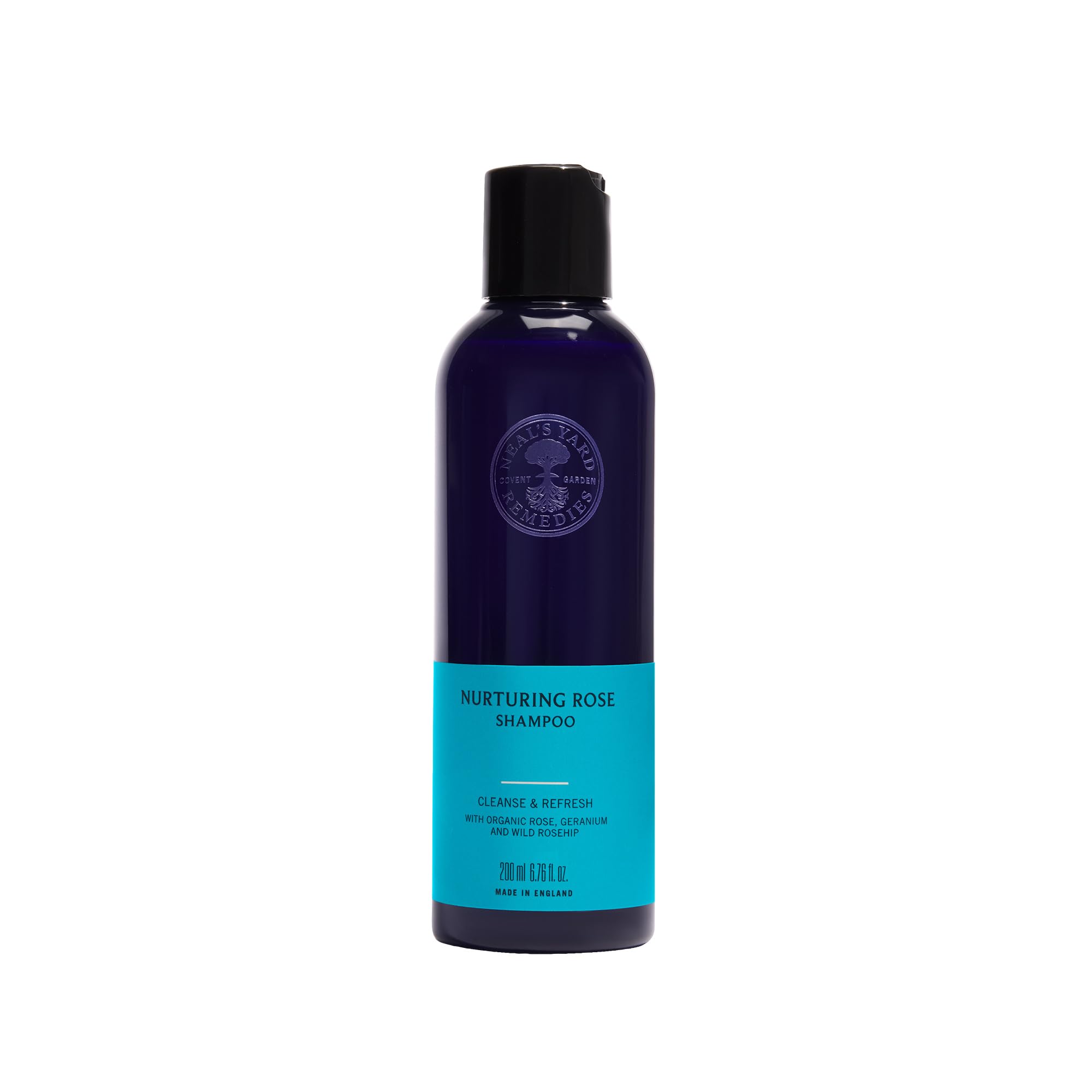 Neal's Yard Remedies Nurturing Rose Shampoo, Enhance the Vibrancy of Damaged Hair, Cruelty-Free, 200 ml