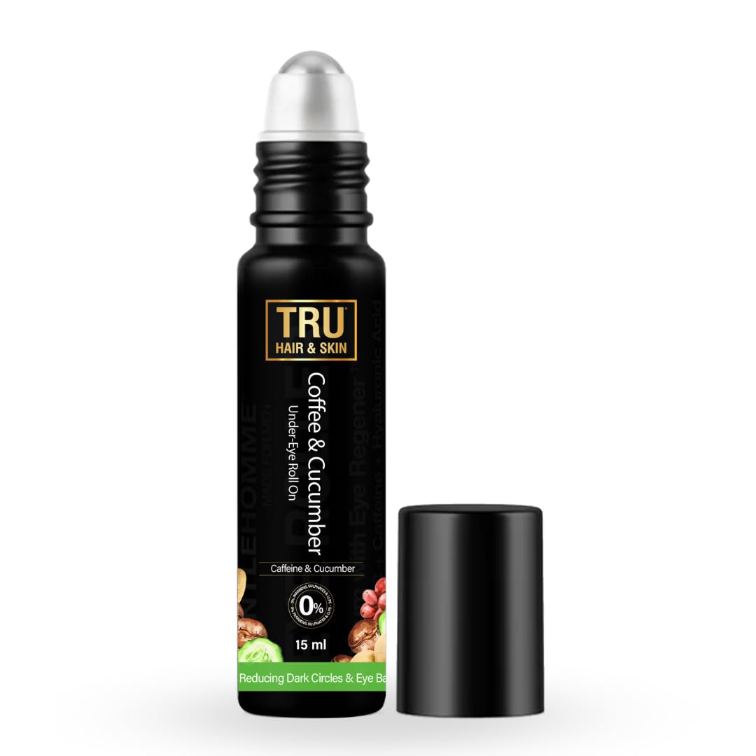 Tru Hair & Skin Coffee & Cucumber Under-Eye Roll On-10ml