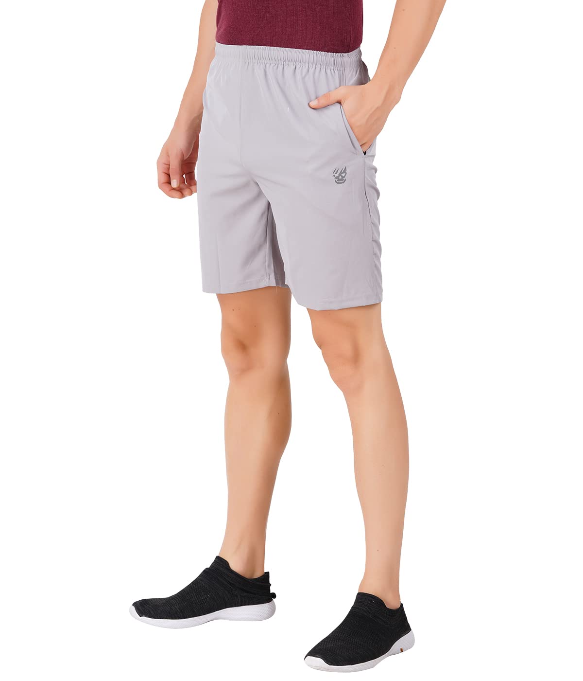 offenders OFFENDERS® Branded Dry Fit Side Zip Pockets with Reflective Brand Logo Print Drawstring Inside Shorts for Gym Yoga Sports Fitness and Casual Purpose-picture-43