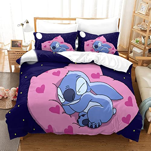 XIAOZXEYYA Bettwäsche 3D Print Bettbezug 3 Teilig Weiche Mikrofaser...