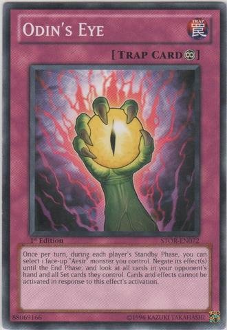 Amazon.com: Yu-Gi-Oh! - Odin's Eye (STOR-EN072) - Storm of Ragnarok - 1st  Edition