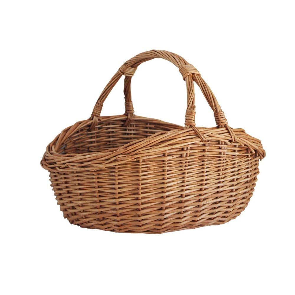 Wicker Picnic Basket Rattan Storage Outdoor Picnic Basket for Picnic Camping Outdoor