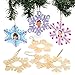 Produktbild Baker Ross AC278 Holzfotorahmen-Anhänger Schneeflocke Basteln und Bemalen  Kreatives, weihnachtliches Bastelset für Kinder (8 Stück)