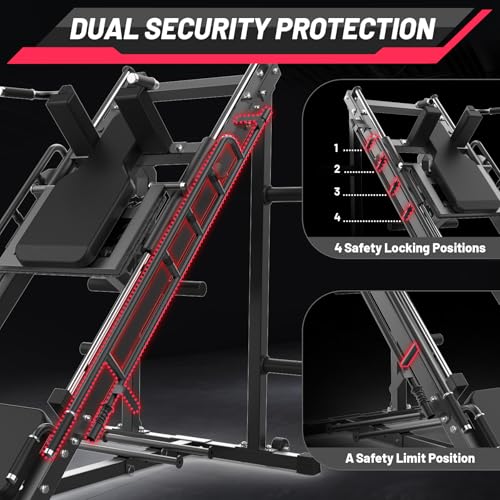 image for GarveeLife Leg Press Hack Squat Machine, 2 in 1 Leg Press Machine for 