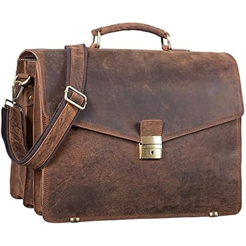 STILORD 'Morpheus' Maletín XXL de Cuero Grande Hombres Vintage para Profesor Trabajo o Negocios Cover