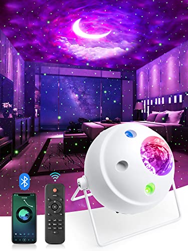 ONEFIRE Star Projector Galaxy Light Projector, 70 Light Modes Galaxy Projector, Bluetooth+Speaker Night Light Projector, 360Â°Rotating+ Remote Starlight Projector, AUTO Off Light Projector for Bedroom
