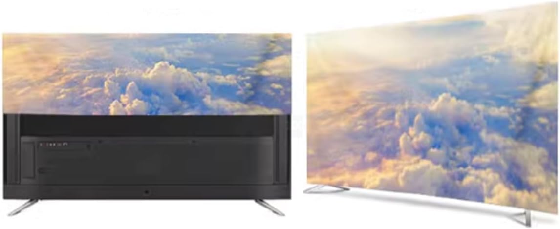 Proof TV Screen Protector for LCD LED Cloud Oil Painting TV Dust Cover Universal Cover for Wall Mounted/Curved/Flat Panel Displays Indoor Bedroom Living Room Decoration(Size:52in,Color:A)