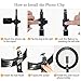 Belifu 10 Selfie Ring Light with Adjustable Tripod Stand, 3 Modes 10 Brightness Levels with 120 LED Bulbs 5500K, LED Ring Light with Phone Holder for Vlogs, Live Stream, Phone,YouTube,Self-Portrait Shooting, White, ZBD0001