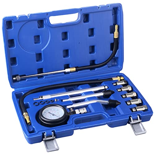 Image of DAYUAN Professional Petrol Engine Compression Tester Kit (Dark Blue- 11Pcs)