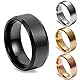 Flongo Herren Ring Männerring, 8mm Band Ringe Daumenring Siegelring Silber Valentine Lieben Paar Engagement Verlobungsringe Hochzeit Poliert Herren-Accessoires Größe 63