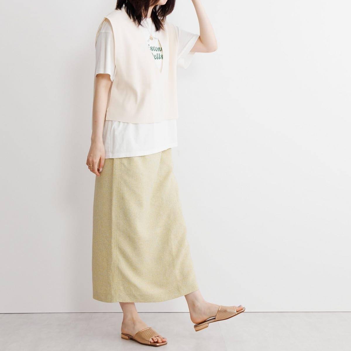 [ヒミコ] フラットサンダル HIMIKO/ヒミコ/パンチングレザーフラットミュールサンダル/651214 レディース