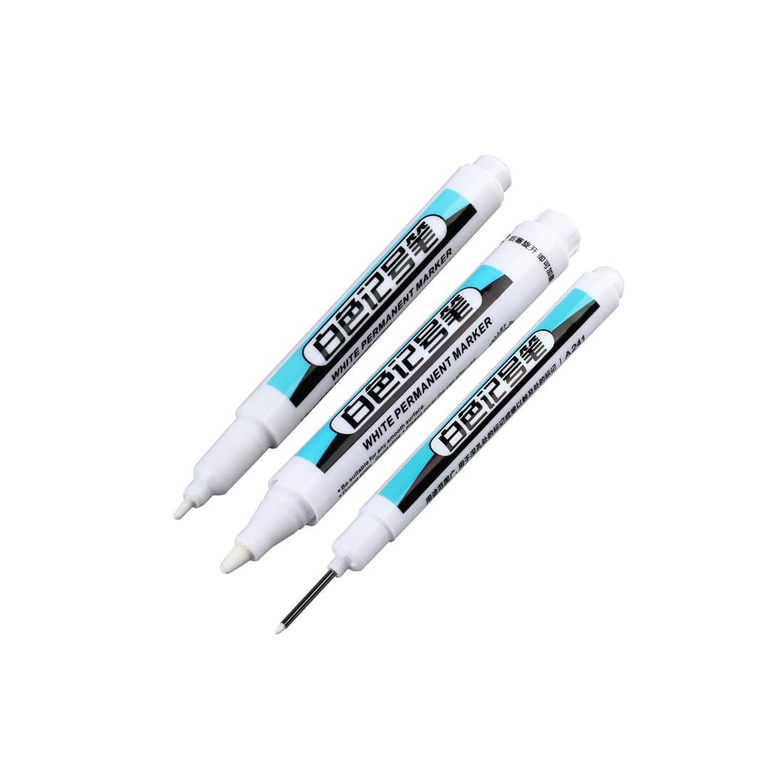 Amazon | 3個入り 油性ペン ホワイト ペイントマーカー 白インキ 0.7mm
