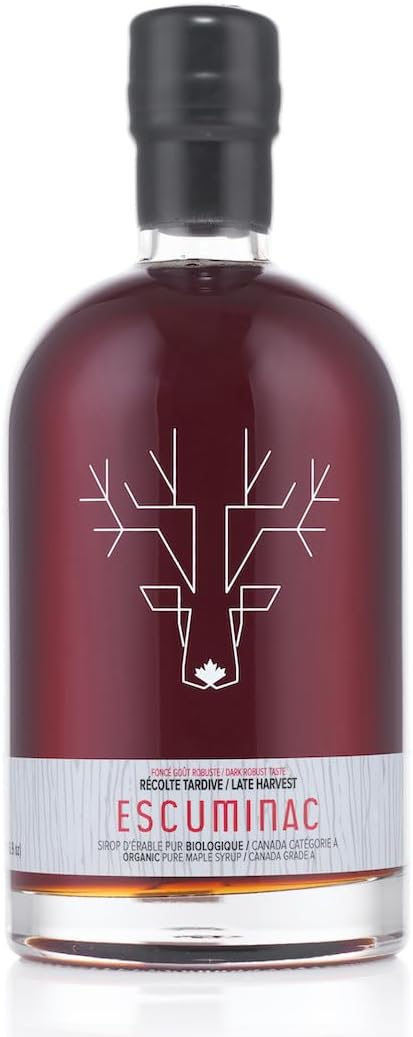 Late Harvest Maple Syrup – Organic, Grade A Canada | Dark Robust Taste | 16.9 fl oz Glass Bottle | 100% Pure Canadian Syrup | Gourmet Gift