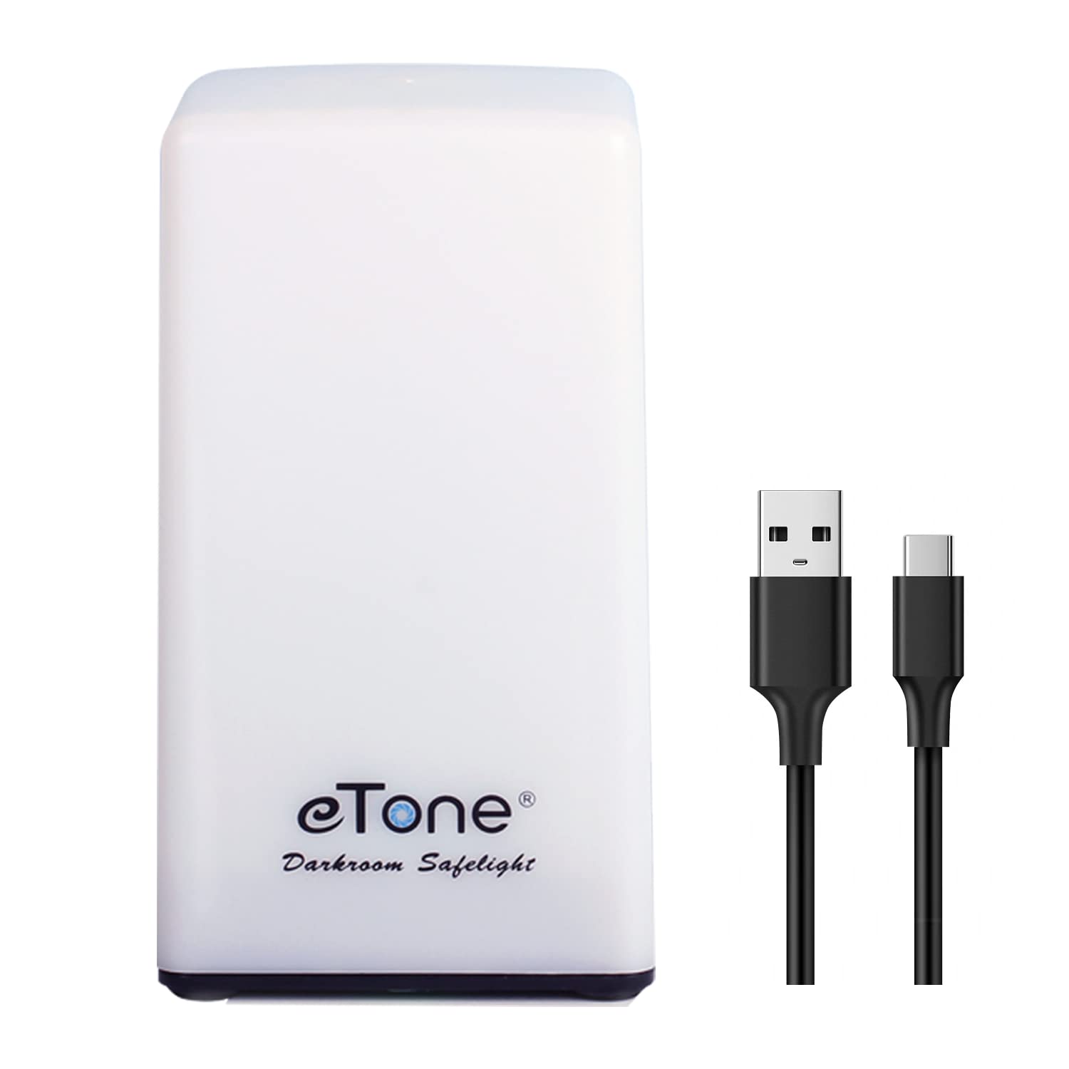 eTone Lampe inactinique (lumière rouge) portable pour chambre noire, longueur d'onde de 635 nm avec câble USB, adaptée au traitement des films N&B et du papier photographique noir et blanc