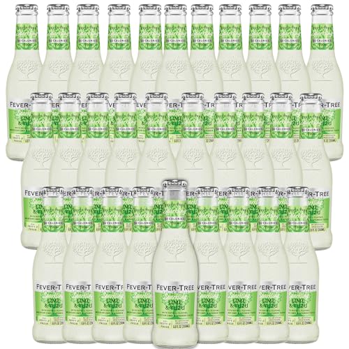 Fever Tree Sparkling Lime and Yuzu - Premium Quality Mixer and Soda - Refreshing Beverage for Cocktails & Mocktails 200ml Bottle