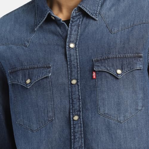 Image of Levi's Men's Solid Slim Fit Denim Shirt