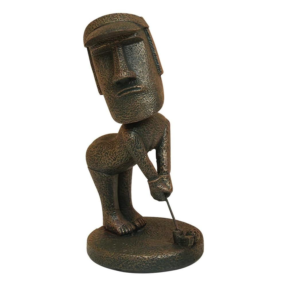 Makivi Statue Decor Easter Island Oranment Resin Stone Decoration For Room Accessories Antique Sculpture