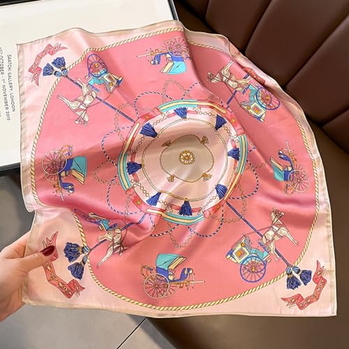 21" Mulberry Silk Scarfs Small Square Scarfs Fashion Neck Scarf Hair scarf for Women Gift Packed4