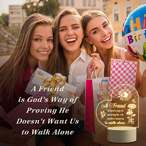 Glydein Friendship Gifts For Women Friends, Friend Gifts For Women, Engraved Acrylic Night Light, Christian Religious Gifts For Women Friends #TOP2