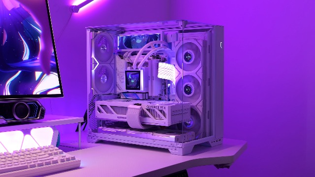 PCケース(自作PC用) O11 visioe white Lian Li O11 Vision White PCケース 3面ガラス