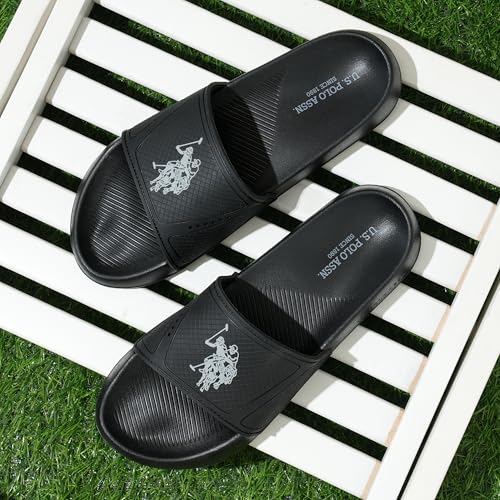 U.S. POLO ASSN. USPA Phil Black Sliders for Men - Image 3