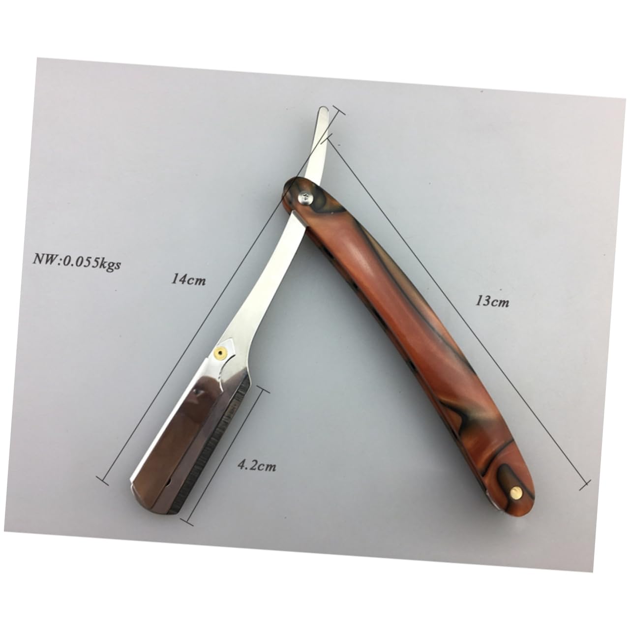 TOVINANNA Pcs Vintage Metal Shaving Razor Men's Safety Razor for Beard Sideburns Short Fine Hair Easy to Open Guard Barber Salon Use